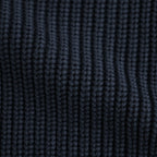 BATONER ウール梳毛片畔 ブリーチ加工 セーター #NAVY [HR-N001-051]