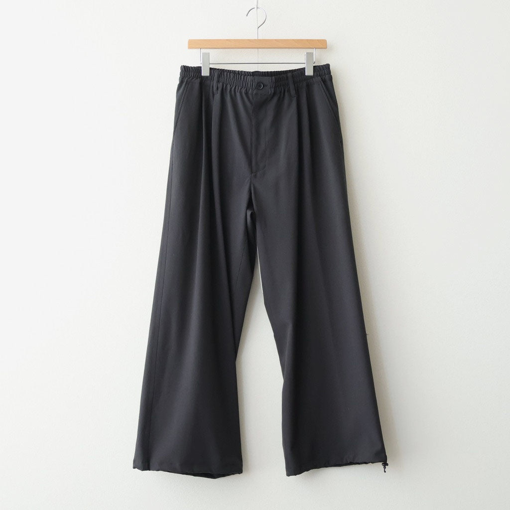 Wool Washer Tropical 2pleated Easy Trousers #CARBON [YK26SS01173P]