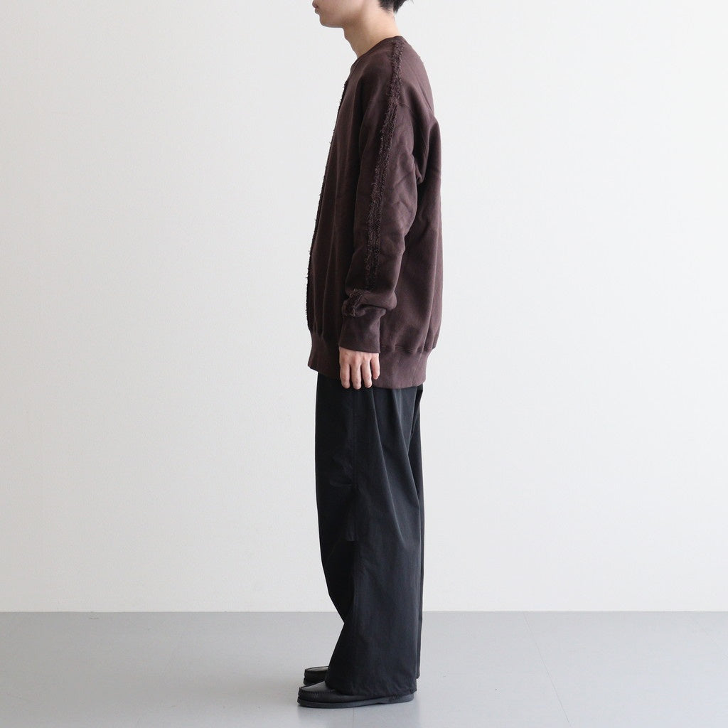 綿裏毛 製品洗丸首スウェット #BROWN [HP-T014-051]