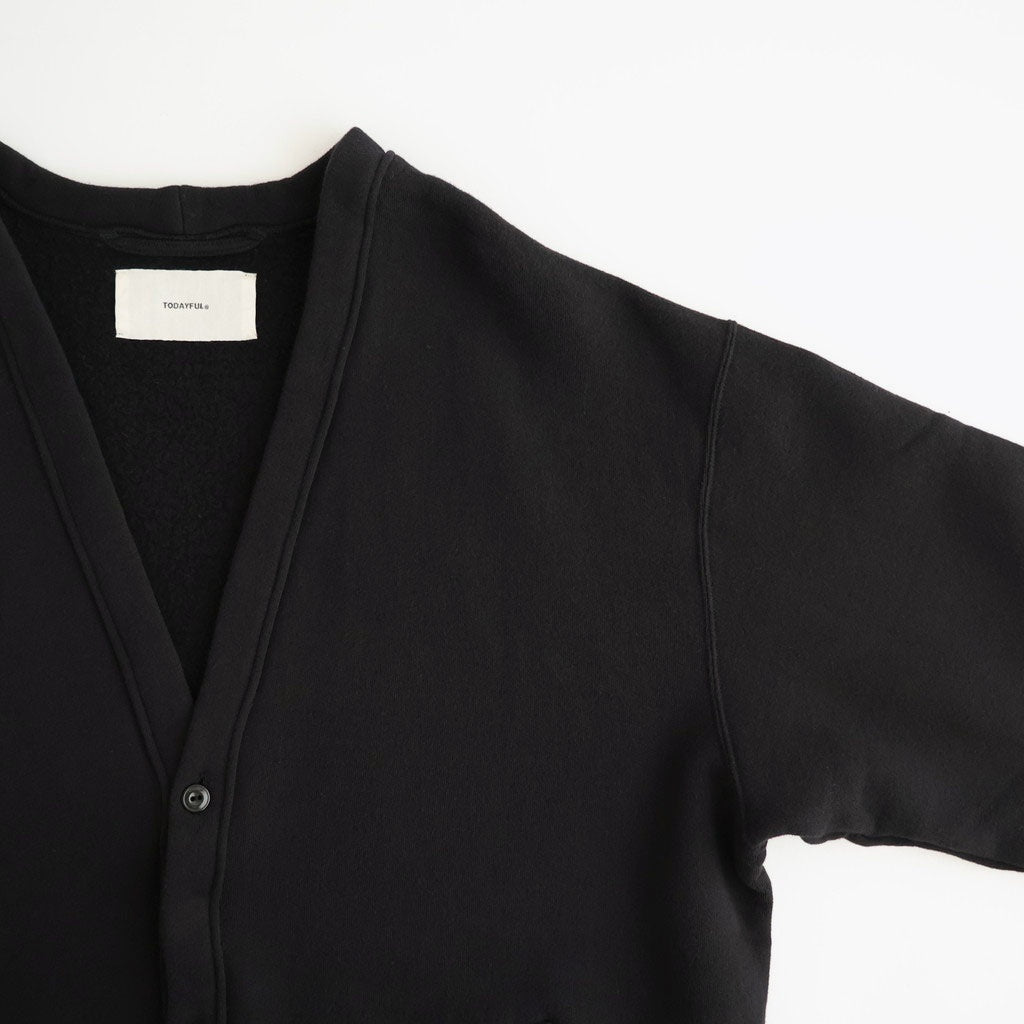 Cotton Brushed Cardigan #BLK [12620609]