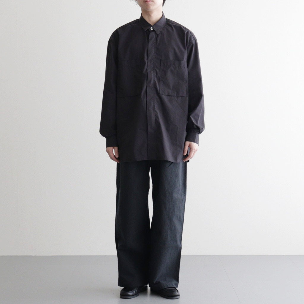 綿タイプライター L/S シャツ #BLACK [HQ-B002-051] - ciacura 三重県