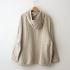 リネンボーダーBigパーカー #BEIGE [D124-C311]