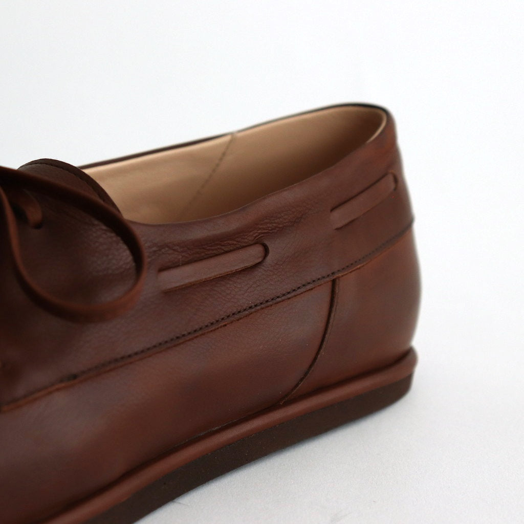 SOFT LEATHER DECK SHOES #BROWN [A25SS03QD-M]