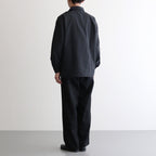 Scale Off Wool Wide Tapered Chef Pants #BLACK [GM241-40174B]