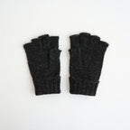 ウールアクリル天竺縮絨 指抜きグローブ #CHARCOAL [HR-K701-051]