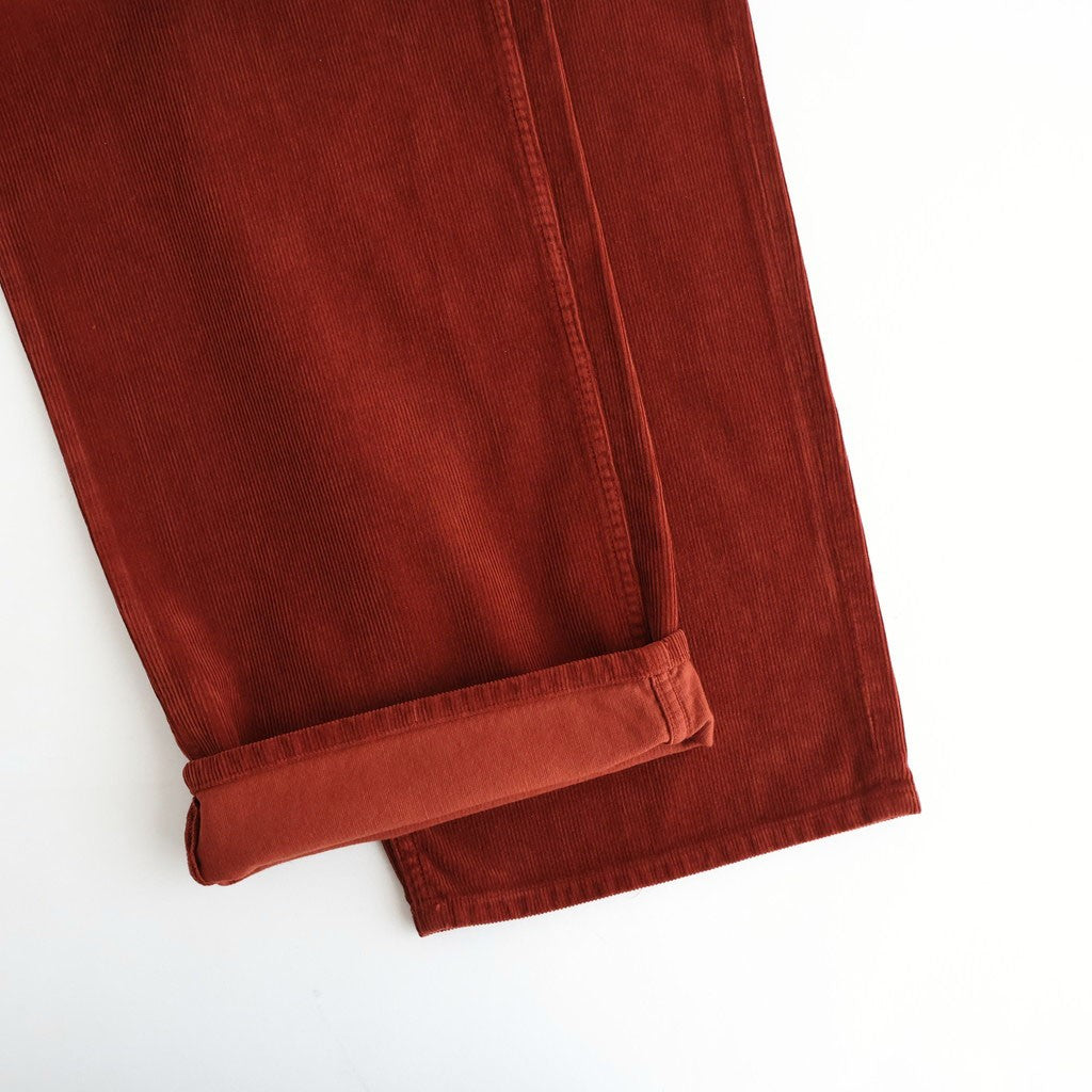 GARMENT-DYED FINX CORDUROY 5P WIDE PANTS #RED BROWN [A26SP01FX]