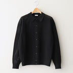 Stripe Mesh Knit Shirt #Black [2501-008]