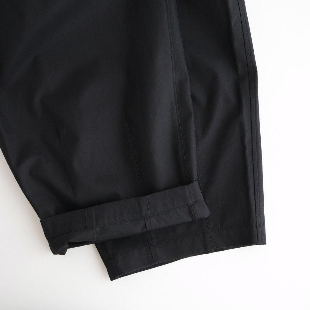 綿ツイル微起毛 ワイド2タックパンツ #BLACK [HQ-P006-051]