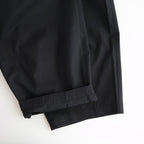 綿ツイル微起毛 ワイド2タックパンツ #BLACK [HQ-P006-051]