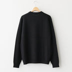 WOOL WASHI CREWNECK SWEATER #BLACK [KRAGGW0102]