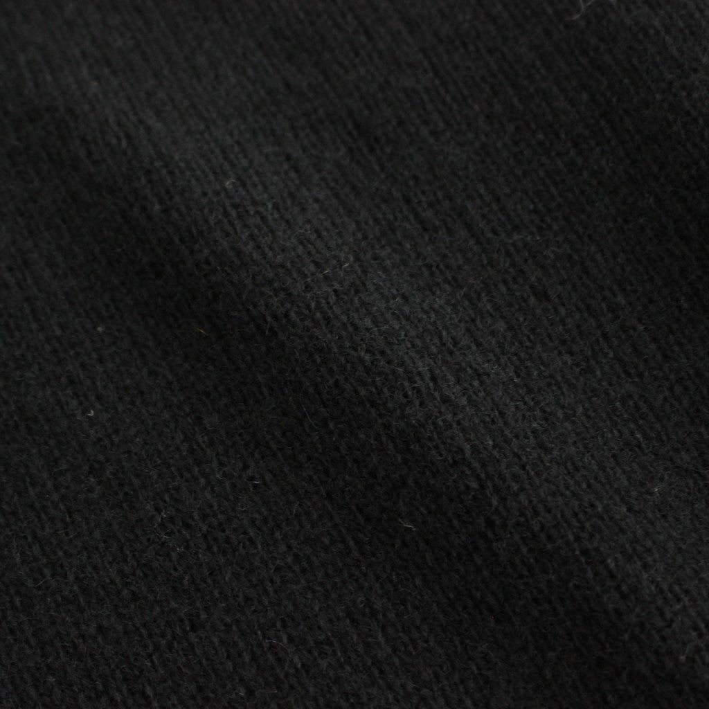 SHETLAND WOOL CASHMERE KNIT CARDIGAN #BLACK [A24AS01SC]