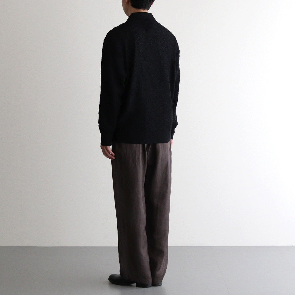 SHEER LIGHT KNIT SKIPPER LS #BLACK [ST.1150]