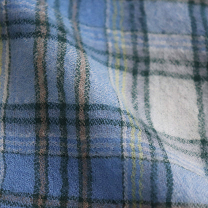 AIRY WOOL CHECK SHIRT #BLUE CHECK [A24AS02WN]