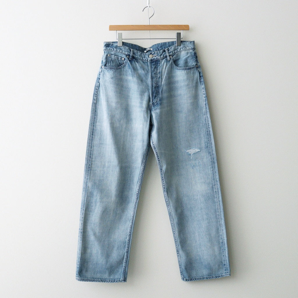 FADED SELVEDGE LIGHT DENIM WIDE PANTS #LIGHT INDIGO [A26SP03DE]