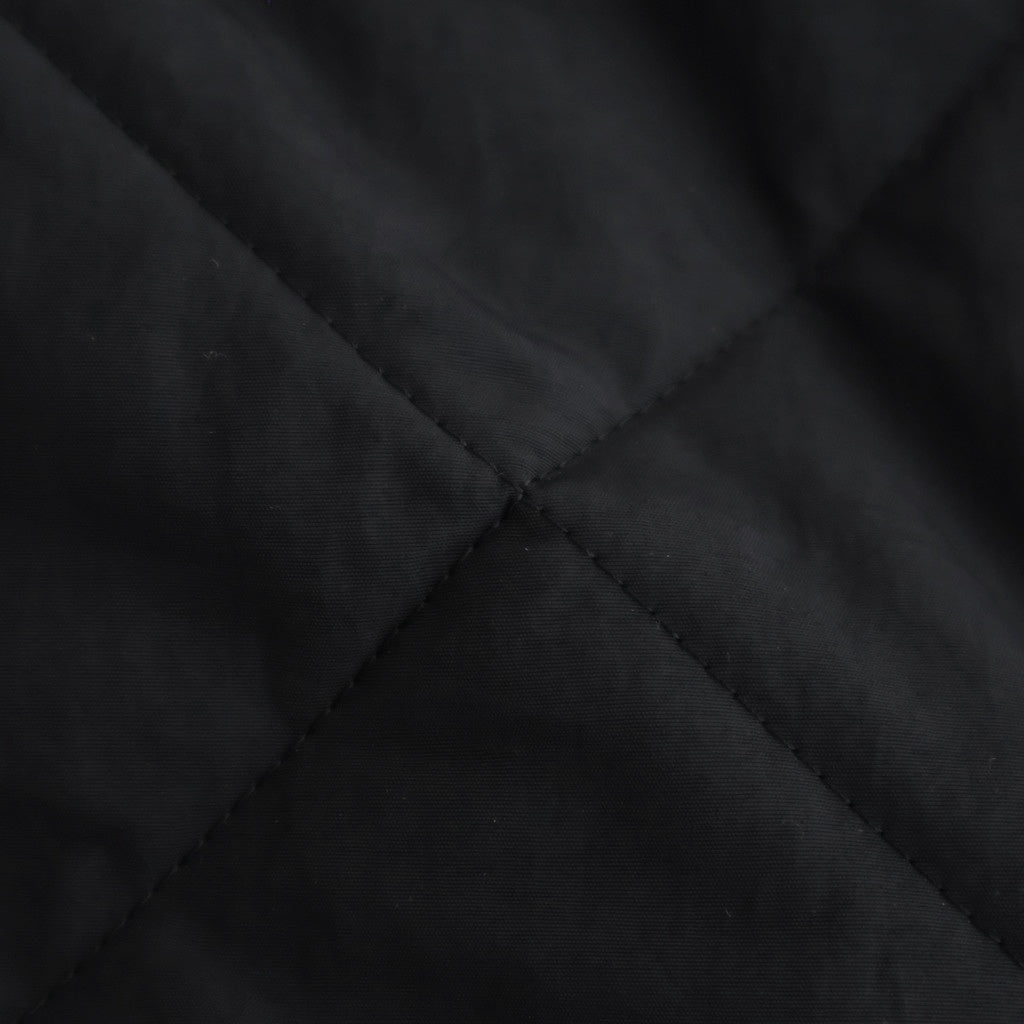 ナイロンタッサーキルトコート #BLACK [HP-J026-051]