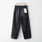 Selvage Denim Belted Pants #BLACK_DARK FADE [GU261-40064DB]