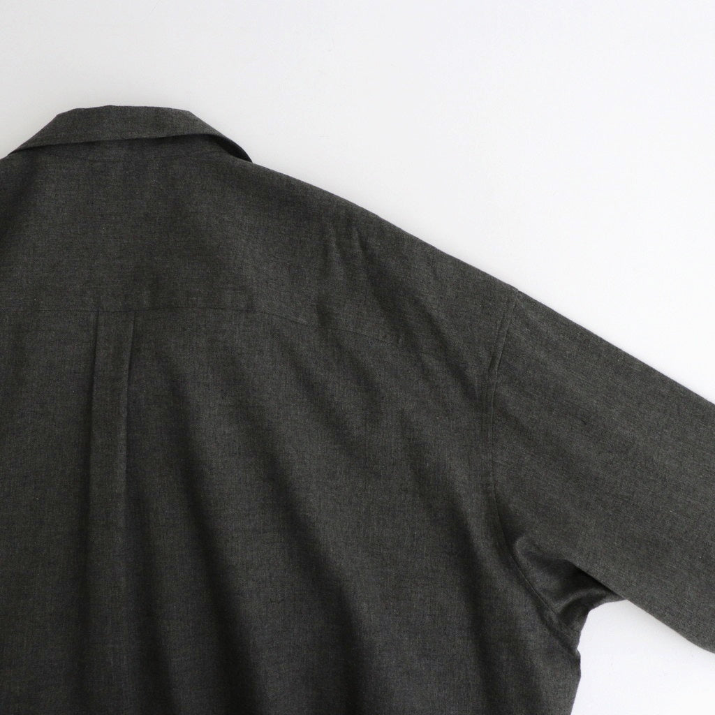 SIDOGRAS Cotton Herringbone Flannel Sleeping Shirt #BLACK [GM254-50044]