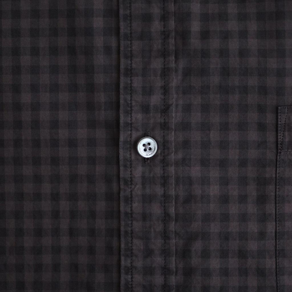 Bold Garment Gingham Check Shirt #CHARCOAL BROWN [AOFFSH003]