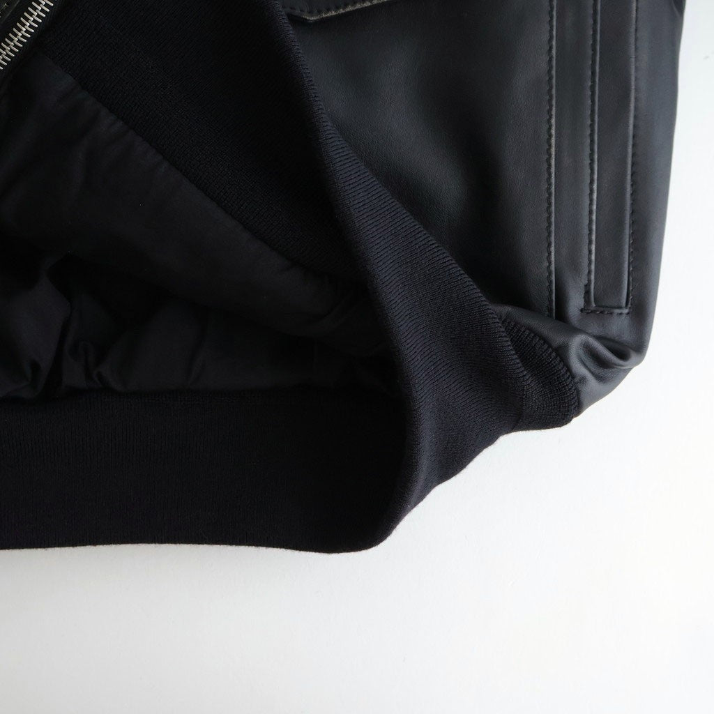 COW LEATHER VINTAGE FLIGHT JACKET #BLACK [ST.1381]