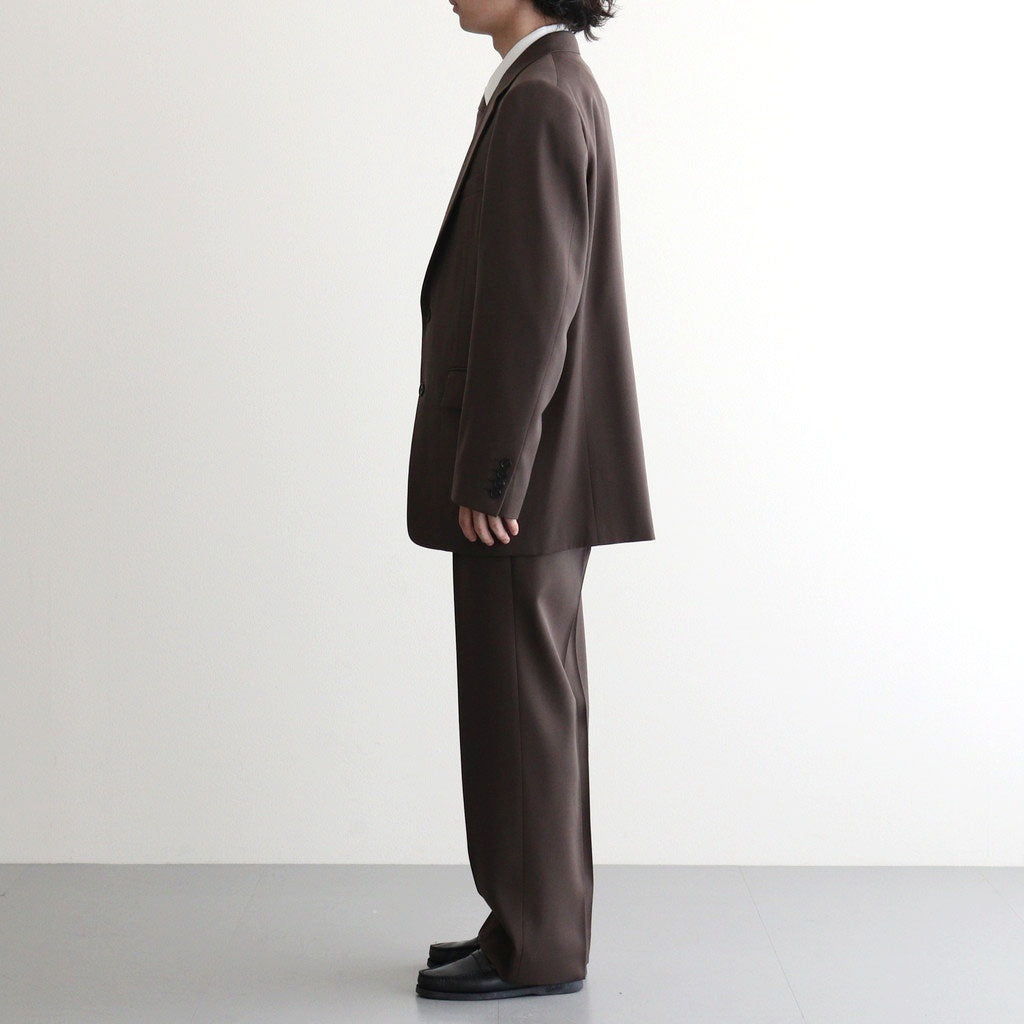LIGHT WOOL MAX GABARDINE SLACKS #DARK BROWN [A26AP02MG]