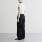 LIGHT WOOL MAX GABARDINE SLACKS #TOP BLACK [A26AP05MG]