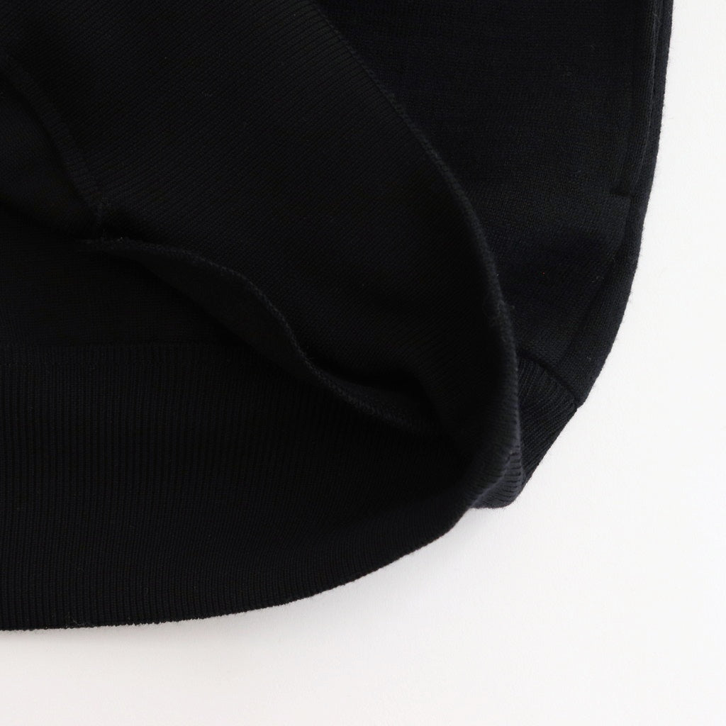 OVERSIZED DOUBLE KNIT ZIP JACKET #BLACK / BLACK [ST.1132]