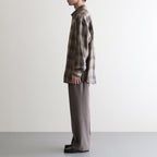 SUPER LIGHT WOOL TWO-TUCK SLACKS #TOP BROWN [A25AP02OS]