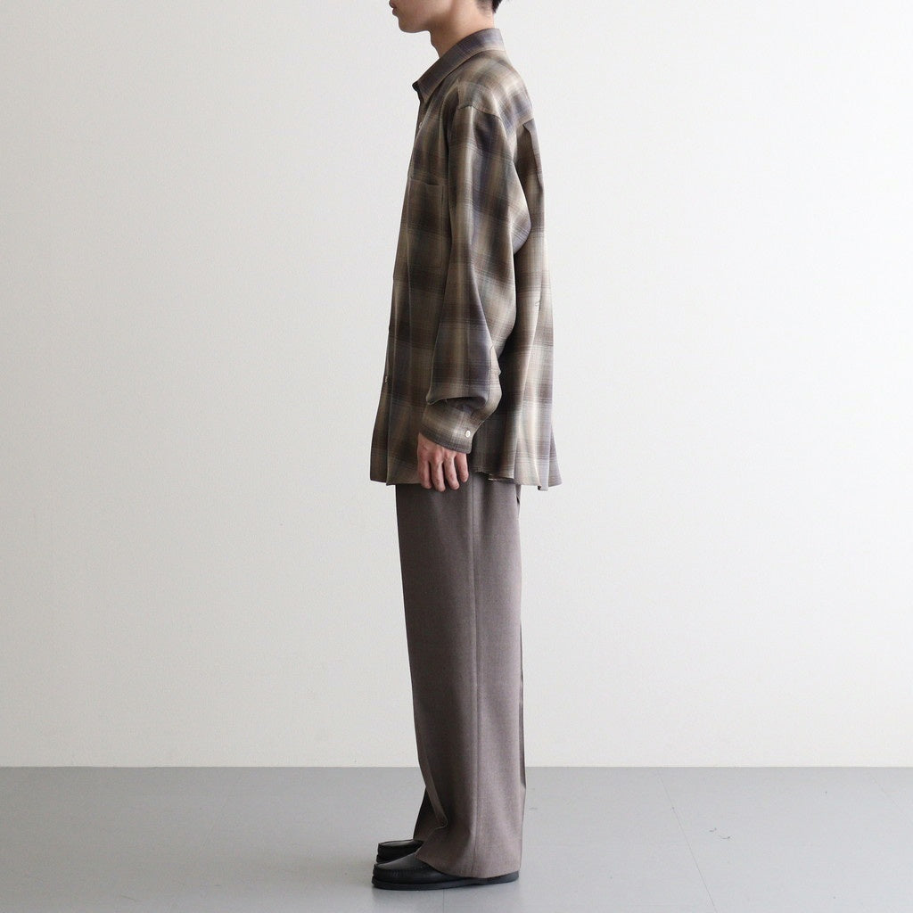SUPER LIGHT WOOL TWO-TUCK SLACKS #TOP BROWN [A25AP02OS]