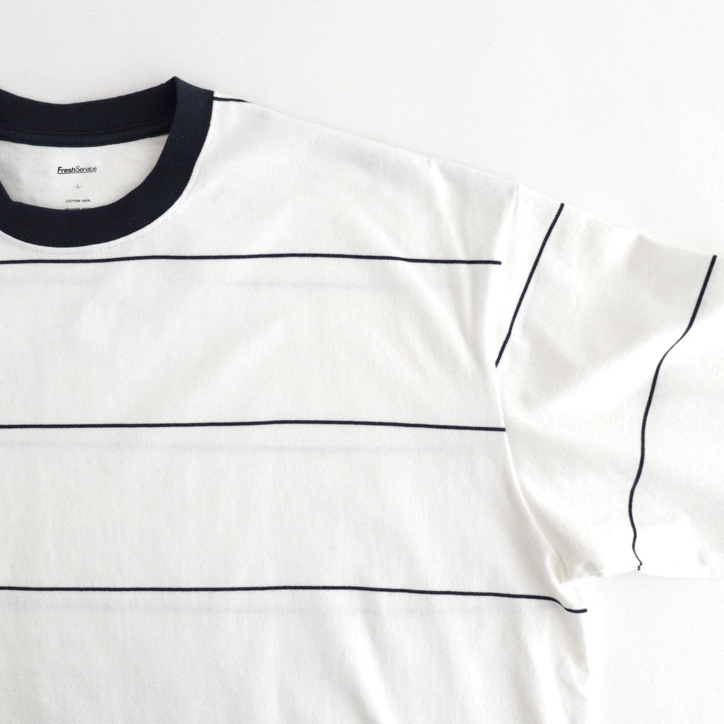 PIN BORDER L/S TEE #WHITE×NAVY [FSC261-70261]