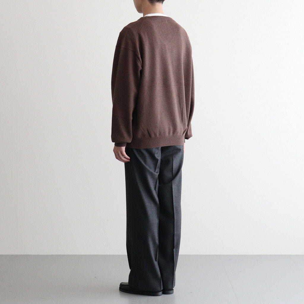 V Neck P/O #BROWN [2503-005]
