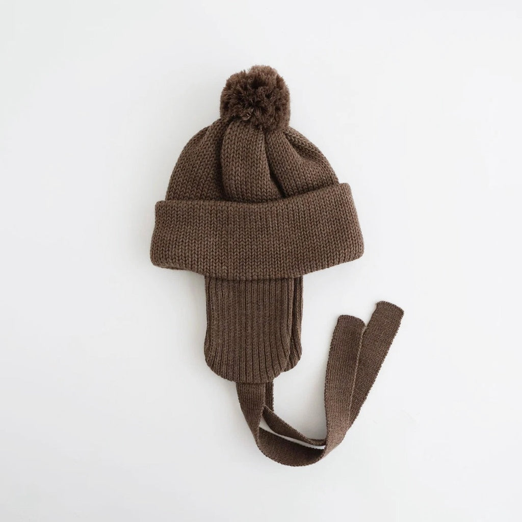 WOOL STANDARD KNIT - 梵天/耳付き #BEIGE [NO.28254]