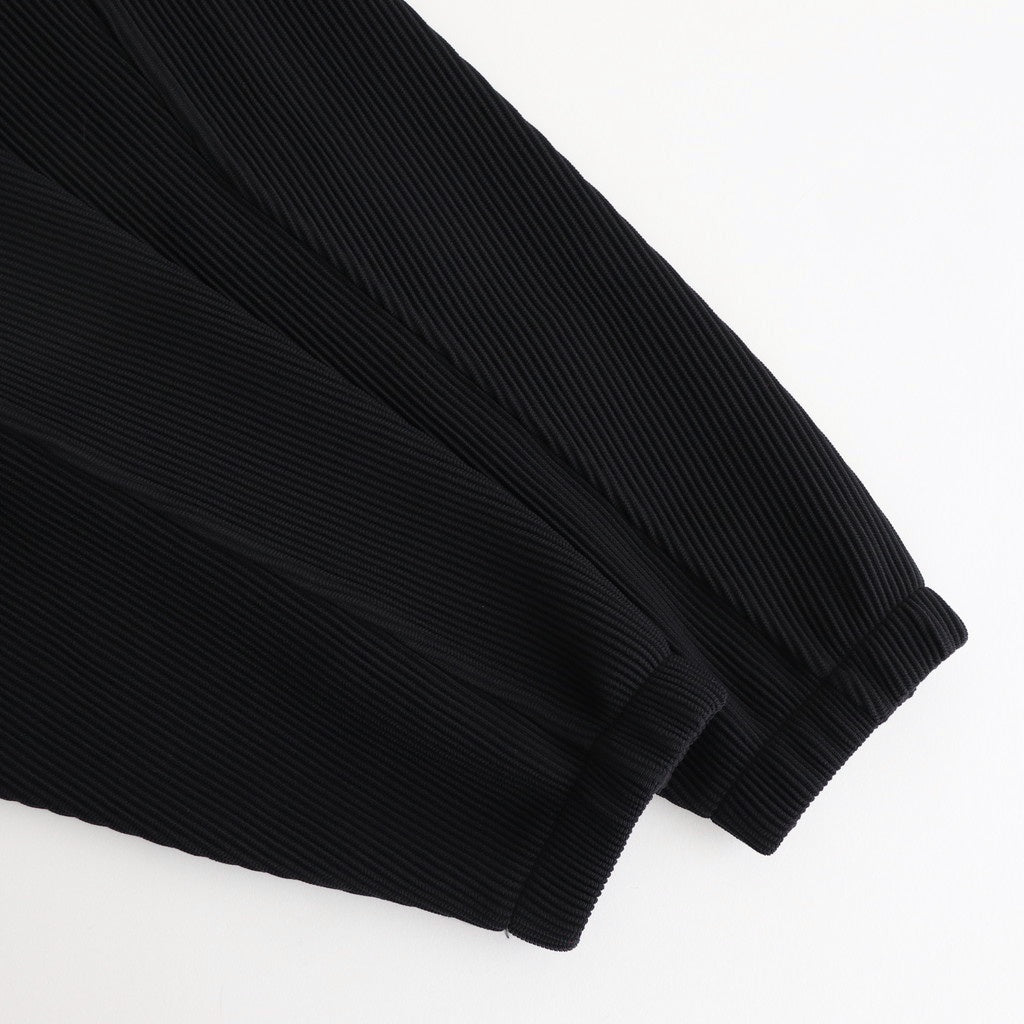 GRADATION PLEATS TWIST SLEEVE ZIP JACKET #BLACK [ST.1126]