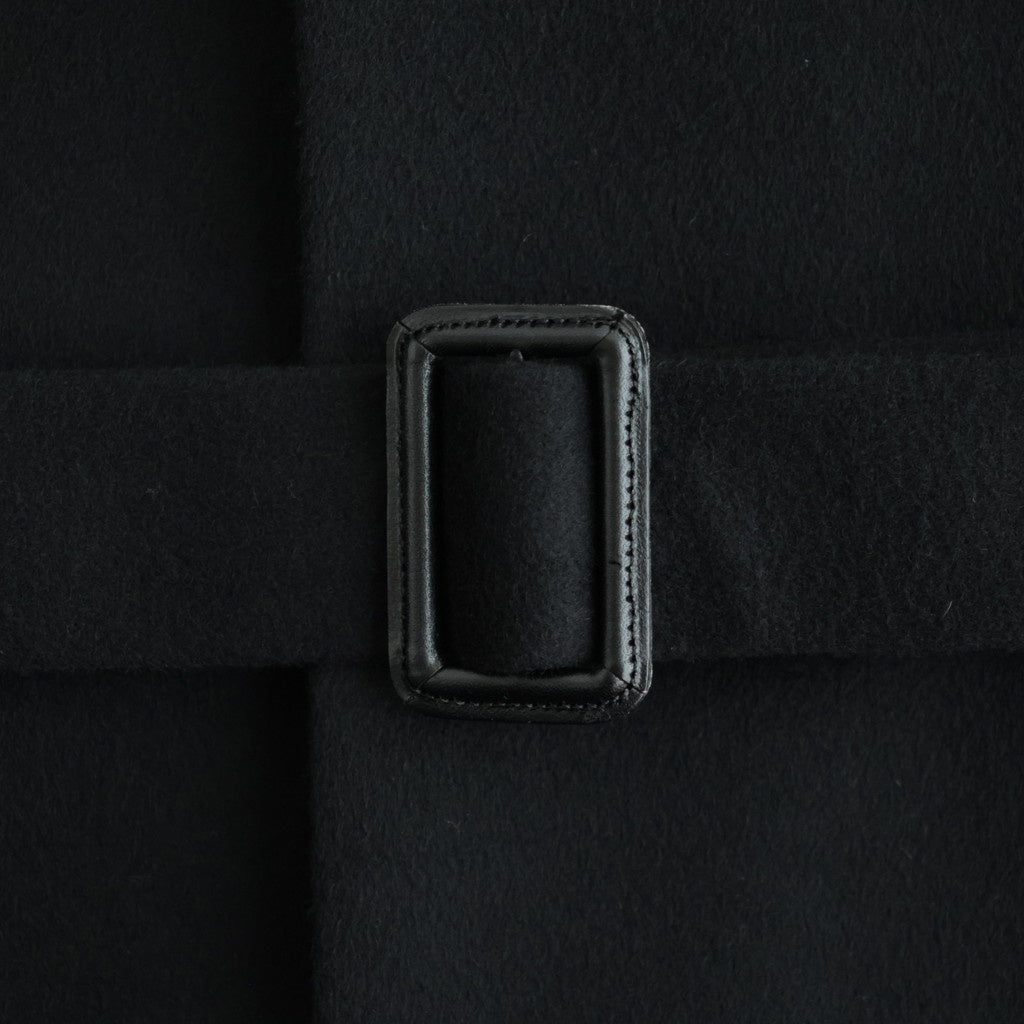 WOOL CASHMERE RAGLAN SLEEVE BALMACAAN COAT #BLACK [ST.1535]