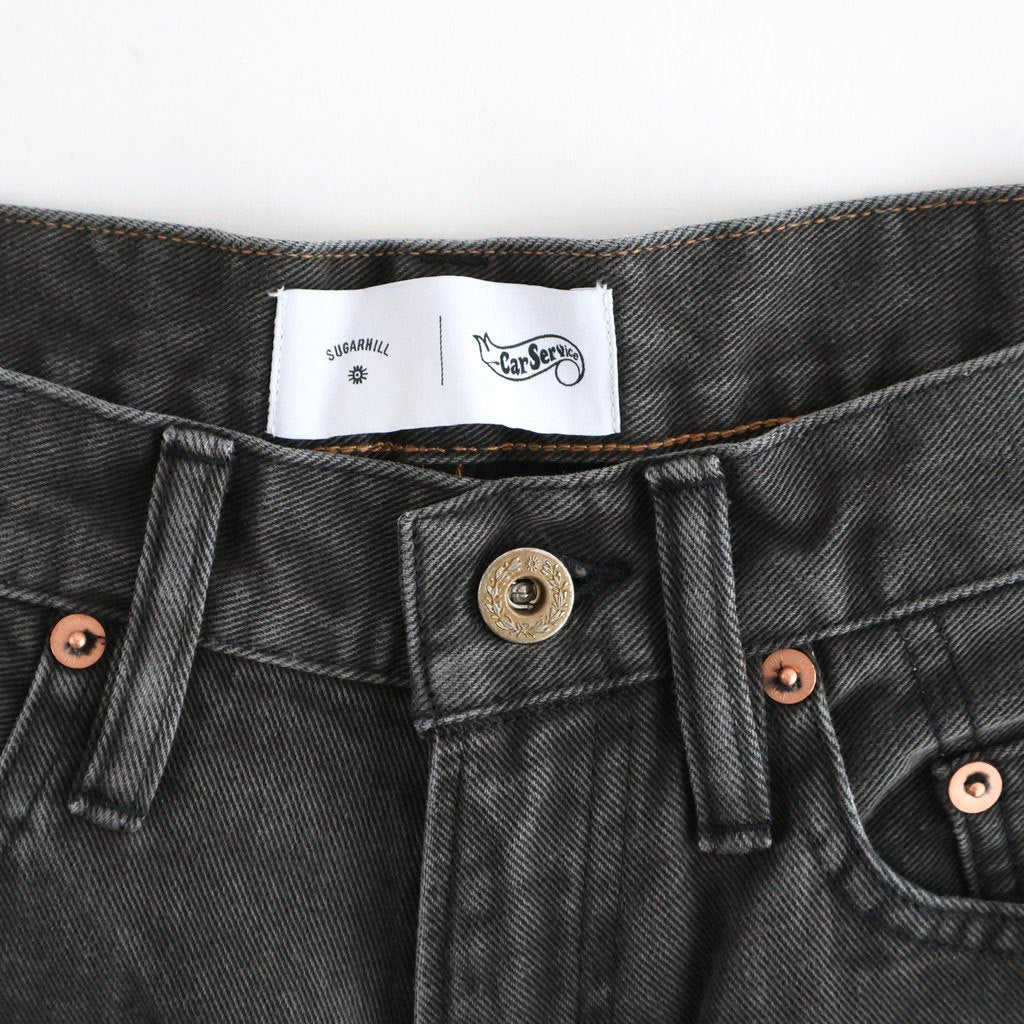 CS MODERN DENIM BUGGY SHORT CUT #GUNMETAL BLACK [26880405]