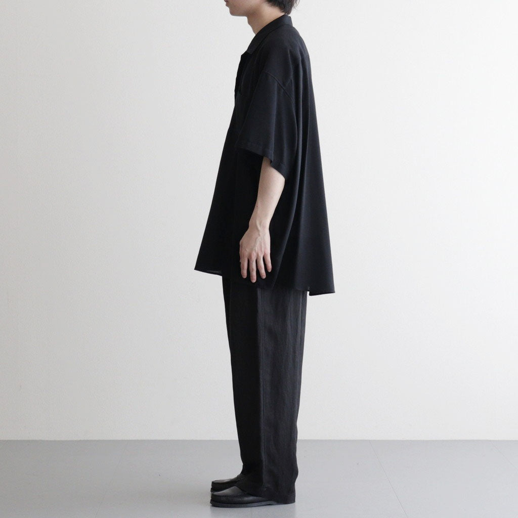 Viscose Viyella S/S Sleeping Shirt #BLACK [GM261-50457]
