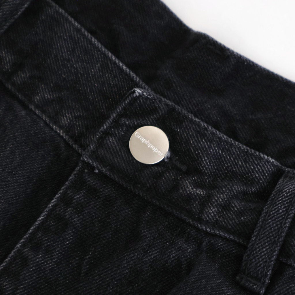 Selvage Denim Two Tuck Pants #BLACK_DARK FADE [GU261-40061DB]