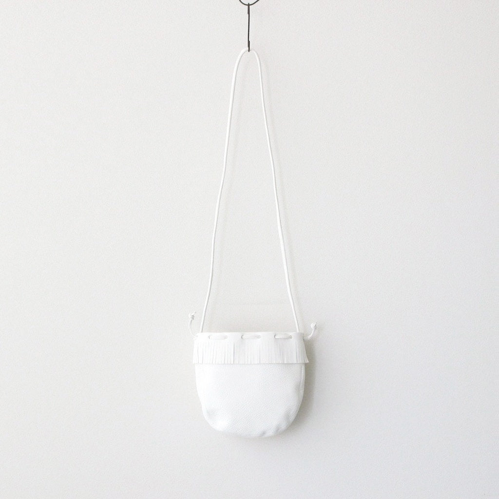 FRINGE SHOULDER POUCH：S #WHITE [DA67]