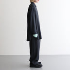 CUPRO TWILL OVERSIZED LS SHIRT #BLACK [ST.1151]