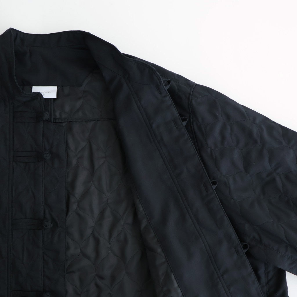 NCHRJK - ポリエステル&レーヨン・クリア ツイル・キルト チャイナジャケット #95 Black [SN_NC0401JK]