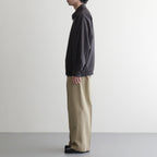 GARMENT-DYED FINX LIGHT CHINO ONE-TUCK WIDE PANTS #BEIGE [A26SP05LF]