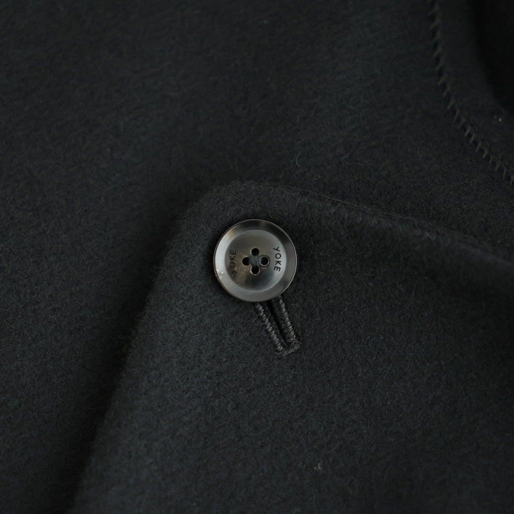 Wool Cashmere Double Breasted Rever Coat #Black [YK26FW01317C]