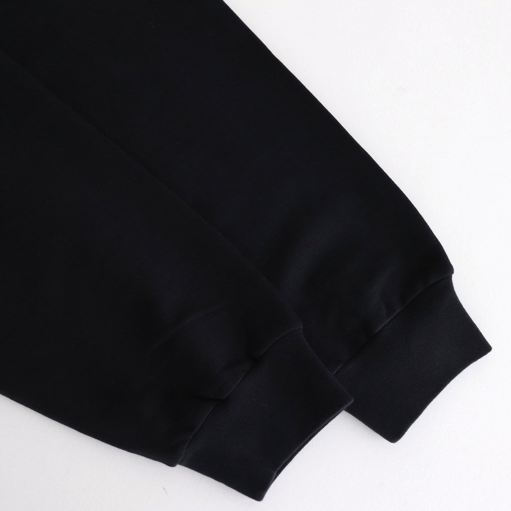 ELASTIC HIGH GAUGE SWEAT HALF ZIP P/O #INK BLACK [A25SP01NU]