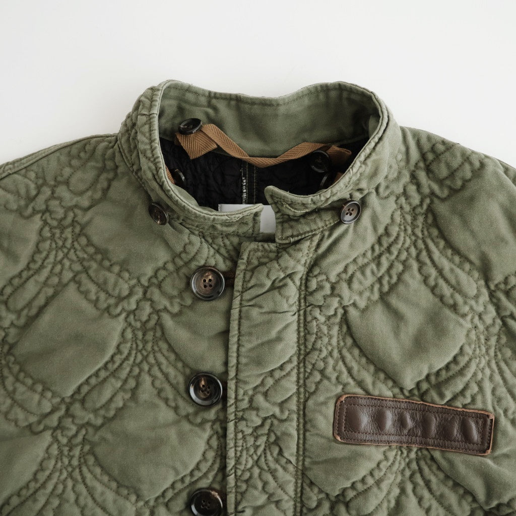 QUILTING FISHTAIL COAT #KHAKI [26330104]