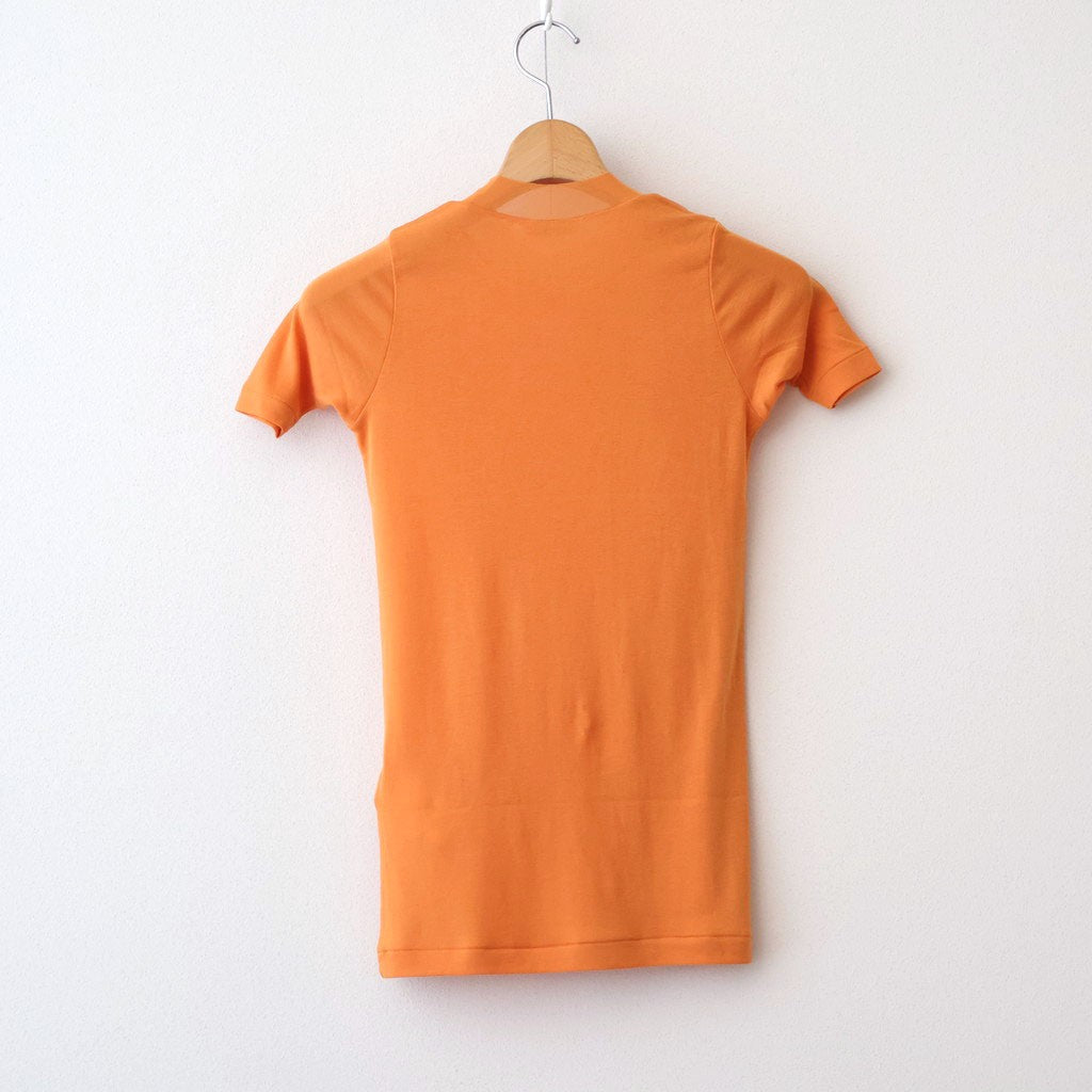 SUPER HIGH GAUGE SHEER RIB TEE #ORANGE [A00T03HF]