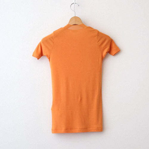 SUPER HIGH GAUGE SHEER RIB TEE #ORANGE [A00T03HF]