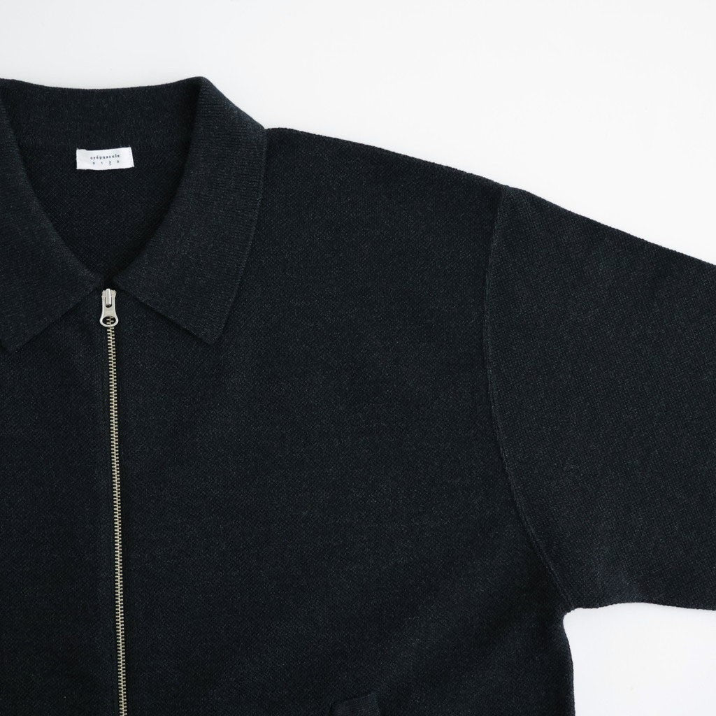 Co/Wo Moss Stitch Zip Blouson #BLACK [2603-003]