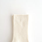 ORGANIC DAILY 3 PACK RIBBED CREW SOCKS #IVORY [R1427-AW25]