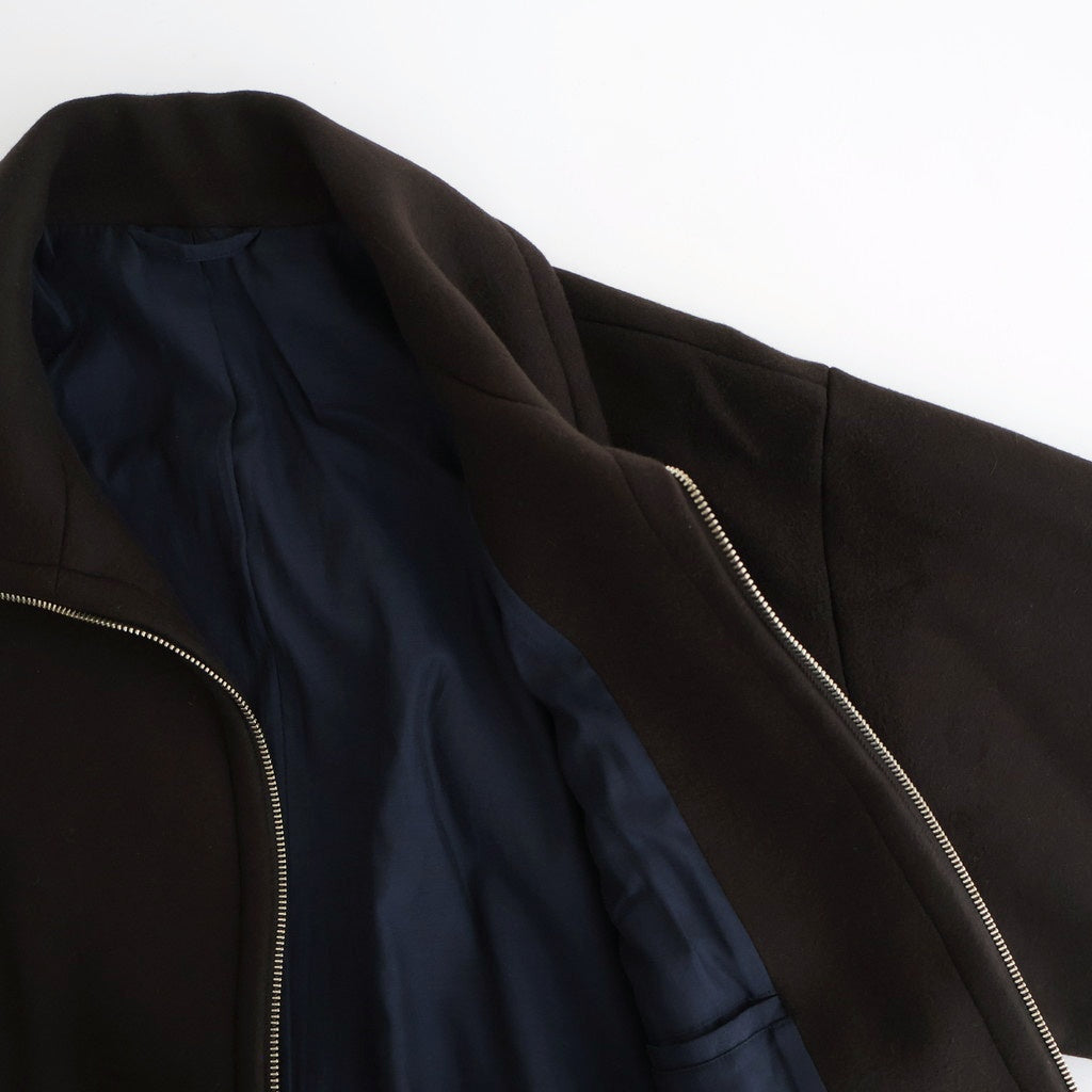 Melton Stand Collar Zip Blouson #BROWN [YK25FW01034B]