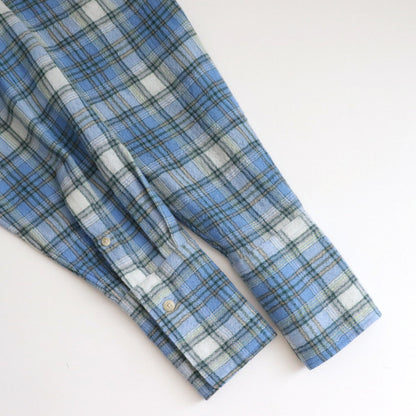 AIRY WOOL CHECK SHIRT #BLUE CHECK [A24AS02WN]