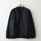 シルケット裏毛 カーディガン #BLACK [HN-T001-051]